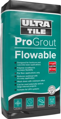 Ultra Tile ProGrout Flowable Flexible Floor Grout 15kg Grey